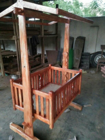 wooden-baby-cradle-for-sale-in-jaffna-big-0